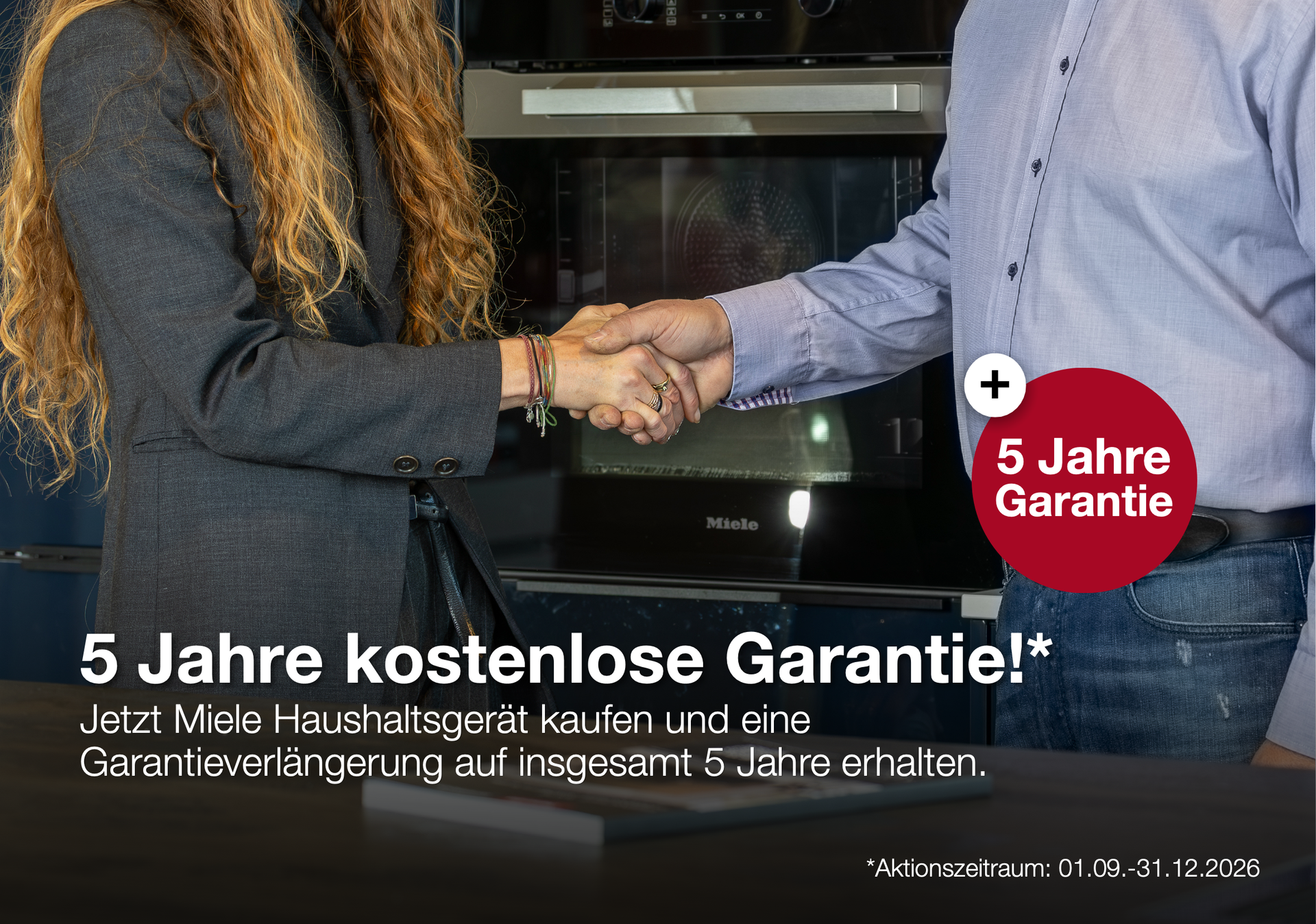5 Jahre kostenlose Garantie auf Miele Geräte