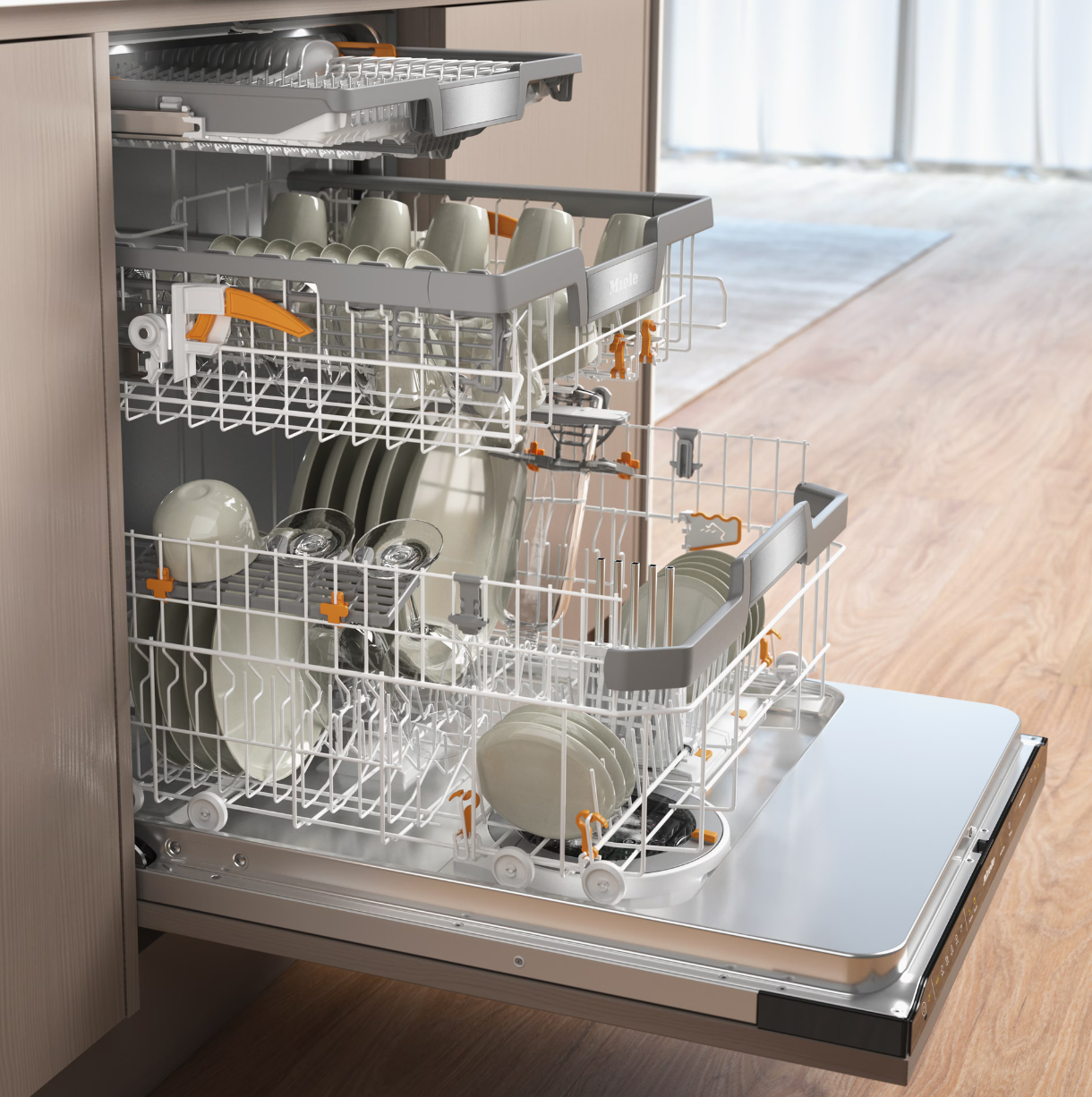 Miele Geschirrspüler mit FlexLine-Körben